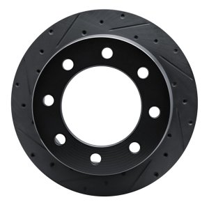 Chevrolet Express 3500 Brake Rotor (1) - Rear Left - R1 Concepts - Drilled & Slotted - Black - `09-`20